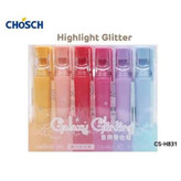 هایلایتر پاستلی اکلیلی 6رنگ CHOSCH مدل Galaxy Glinting