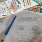 نقاشی آبرنگی رولی DIY
