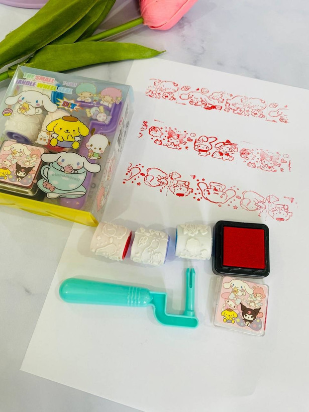پک مهر غلطکی بهمراه استامپ مجموعه 5عددی DIY