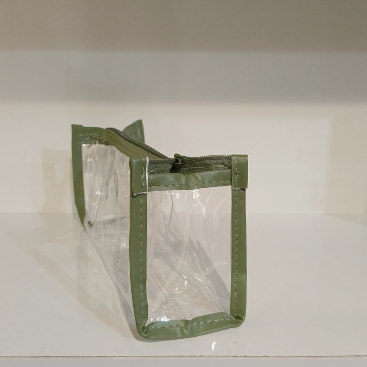 جامدادی شفاف با نوار چرمی